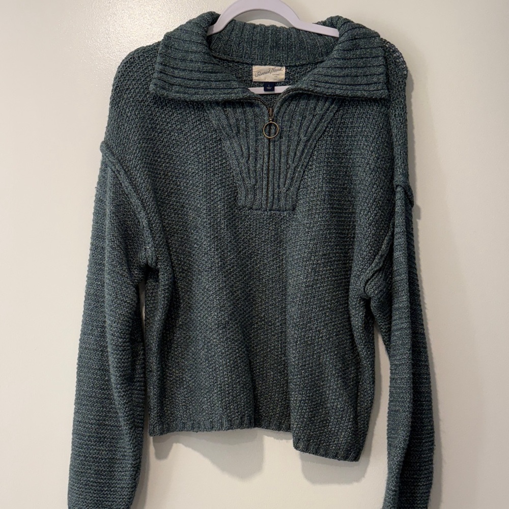 Universal Thread Teal Half-Zip Sweater